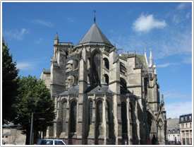 Chevet (1190-1212) from east, Soissons Cathedral