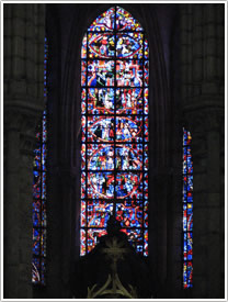 Lady Chapel, center window (mid-13th c.), Soissons Cathedral