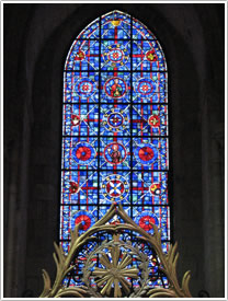 4th north ambulatory chapel window with grille, Soissons Cathedral