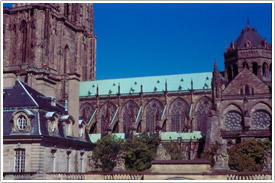South view from Palais Rohan, Strasbourg Cathedral