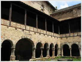 Cloisters (11th c.), Lavaudieu Abbey click for full-size image