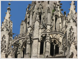 North tower (1508-16), late Gothic with Renaissance motives, Mende Cathedral click for full-size image