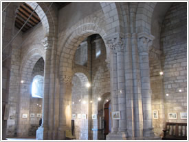 Interior (12th c.) looking northwest, Église St-Michel, Lescure click for full-size image