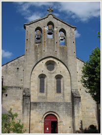 West front (12th c., reconstructed 1731), Aubazines Abbey click for full-size image