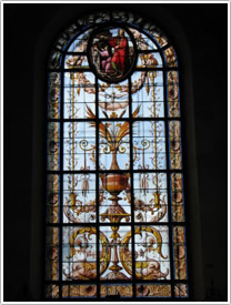 1st south nave Chapelle des Fonts Baptismaux (Lobin, 1882), La Rochelle Cathedral click for full-size image