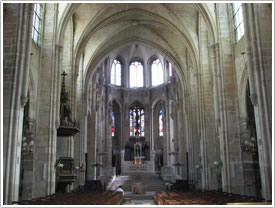 Nave (early 14th c.), looking east, St-Leu-St-Gilles, Paris click for full-size image