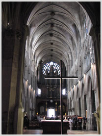 Nave looking west (13th & 15th c.), St-Séverin, Paris click for full-size image