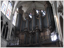 Organ buffet (Fichon, 1745) at west end, St-Séverin, Paris click for full-size image