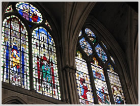 Nave clerestory (late 14th & 15th c.), St-Séverin, Paris click for full-size image