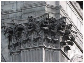 Crossing southeast composite columns capitals (18th c.), St-Sulpice, Paris click for full-size image