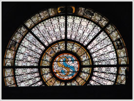 South transept round St-Sulpice window, St-Sulpice, Paris click for full-size image