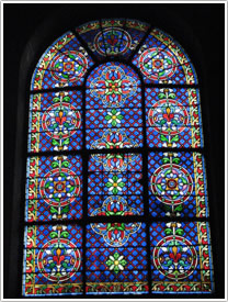 Nave window, south side, 3rd bay (19th c.), St-Germain-des-Prés, Paris click for full-size image