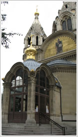 Cathedral entrance (1859-61), Cathédrale St-Alexandre-Nevsky, Paris click for full-size image