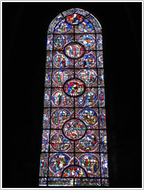 Window #63, north nave, St. Lubin (13th c.), Chartres Cathedral click for full-size image