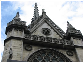 West front, upper levels (1865), St-Laurent, Paris click for full-size image