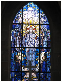 Chancel center window (Gaudin, 1932), St-Laurent, Paris click for full-size image