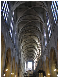 Nave & vault (15th c.), St-Nicolas-des-Champs, Paris click for full-size image