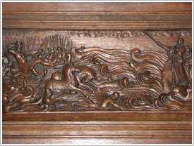 Ambulatory bas relief, Pharaoh Drowns in the Red Sea (1623-27), Église Ste-Élisabeth, Paris click for full-size image