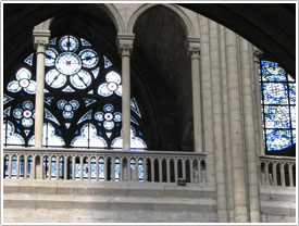Choir gallery, north side (14th c.), Collégiale Notre-Dame, Mantes click for full-size image