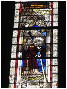 Chapelle St-François, angel musician on left