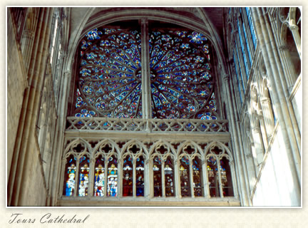 Rose Window, North Transept, Tours Cathedral, France