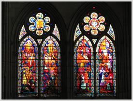 South transept lower lancets (1938-40), Saints & bishops, Châlons-en-Champagne Cathedral click for full-size image
