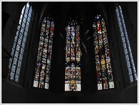 East end windows (1521-47), Sainte Chapelle, Chambéry click for full-size image