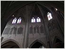 North choir elevation with trompe l'oeil decoration (1810), Chambéry Cathedral click for full-size image