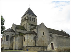Northeast exterior (12th c.), St-Blaise, La Celle (near Bourges) click for full-size image