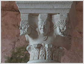 Capital #2, south choir (12th c.), St-Blaise, La Celle (near Bourges) click for full-size image