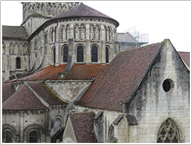 Southeast exterior (11th & 12th c.), Notre-Dame, La Charité-sur-Loire click for full-size image