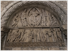 Transfiguration tympanum (1132, rebuilt 1835), Notre-Dame, La Charité-sur-Loire click for full-size image